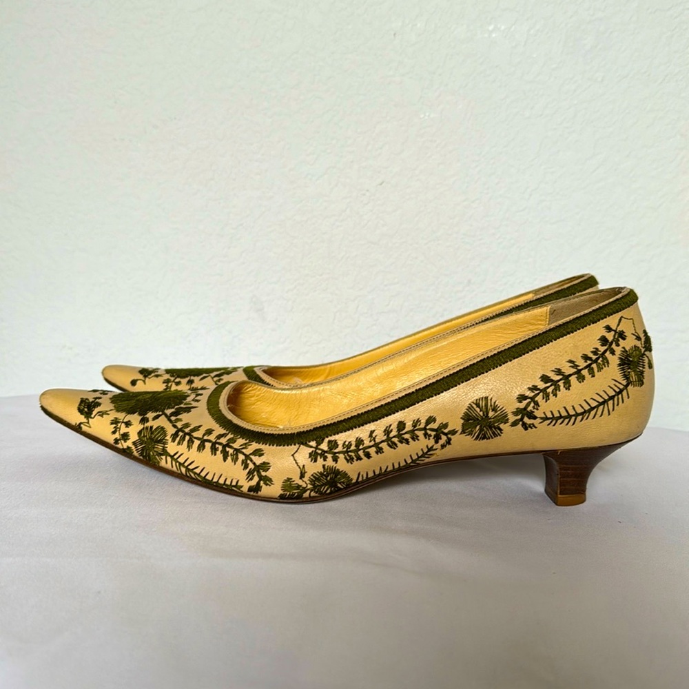 Pointy leather shoes